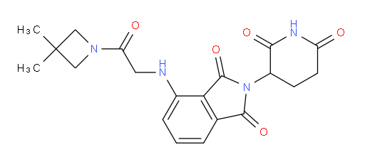 4-((2-(3,3-dimethylazetidin-1-yl)-2-oxoethyl)amino)-2-(2,6-dioxopiperidin-3-yl)isoindoline-1,3-dione