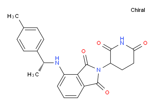 2-(2,6-dioxopiperidin-3-yl)-4-(((R)-1-(p-tolyl)ethyl)amino)isoindoline-1,3-dione