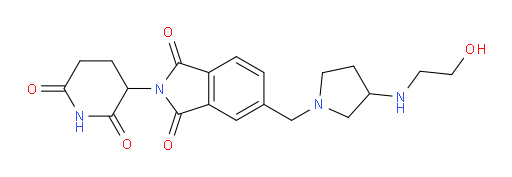 2-(2,6-dioxopiperidin-3-yl)-5-((3-((2-hydroxyethyl)amino)pyrrolidin-1-yl)methyl)isoindoline-1,3-dione