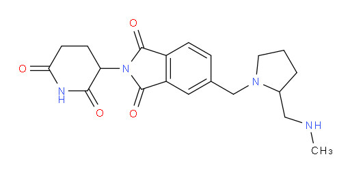 2-(2,6-dioxopiperidin-3-yl)-5-((2-((methylamino)methyl)pyrrolidin-1-yl)methyl)isoindoline-1,3-dione