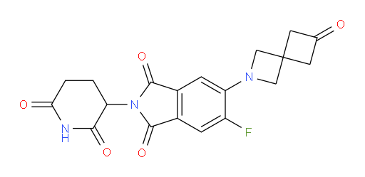 2-(2,6-dioxopiperidin-3-yl)-5-fluoro-6-(6-oxo-2-azaspiro[3.3]heptan-2-yl)isoindoline-1,3-dione