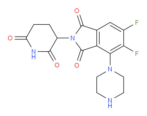 2-(2,6-dioxopiperidin-3-yl)-5,6-difluoro-4-(piperazin-1-yl)isoindoline-1,3-dione