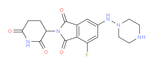 2-(2,6-dioxopiperidin-3-yl)-4-fluoro-6-(piperazin-1-ylamino)isoindoline-1,3-dione