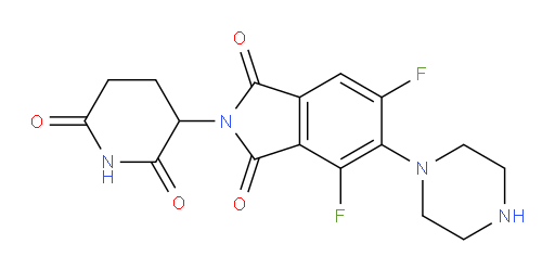 2-(2,6-dioxopiperidin-3-yl)-4,6-difluoro-5-(piperazin-1-yl)isoindoline-1,3-dione