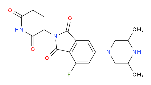 6-(3,5-dimethylpiperazin-1-yl)-2-(2,6-dioxopiperidin-3-yl)-4-fluoroisoindoline-1,3-dione