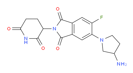 5-(3-aminopyrrolidin-1-yl)-2-(2,6-dioxopiperidin-3-yl)-6-fluoroisoindoline-1,3-dione