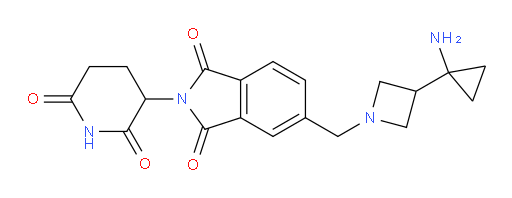 5-((3-(1-aminocyclopropyl)azetidin-1-yl)methyl)-2-(2,6-dioxopiperidin-3-yl)isoindoline-1,3-dione