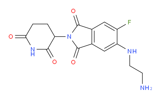 5-((2-aminoethyl)amino)-2-(2,6-dioxopiperidin-3-yl)-6-fluoroisoindoline-1,3-dione