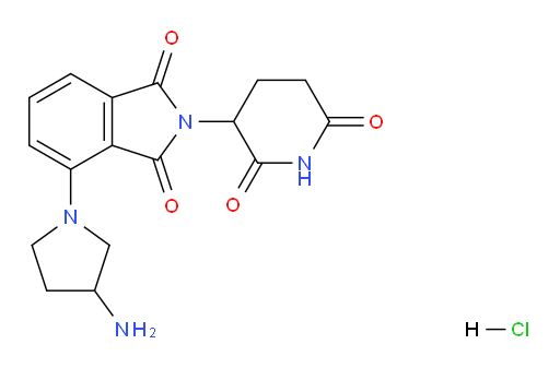 4-(3-aminopyrrolidin-1-yl)-2-(2,6-dioxopiperidin-3-yl)isoindoline-1,3-dione hydrochloride