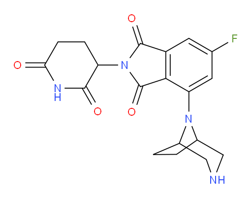 4-(3,8-diazabicyclo[3.2.1]octan-8-yl)-2-(2,6-dioxopiperidin-3-yl)-6-fluoroisoindoline-1,3-dione