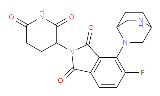 4-(2,5-diazabicyclo[2.2.2]octan-2-yl)-2-(2,6-dioxopiperidin-3-yl)-5-fluoroisoindoline-1,3-dione