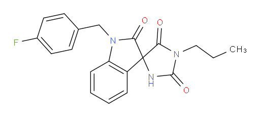 1'-[(4-fluorophenyl)methyl]-1-propyl-1',2'-dihydrospiro[imidazolidine-4,3'-indole]-2,2',5-trione