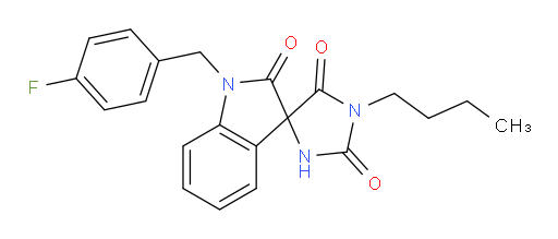 1-butyl-1'-[(4-fluorophenyl)methyl]-1',2'-dihydrospiro[imidazolidine-4,3'-indole]-2,2',5-trione