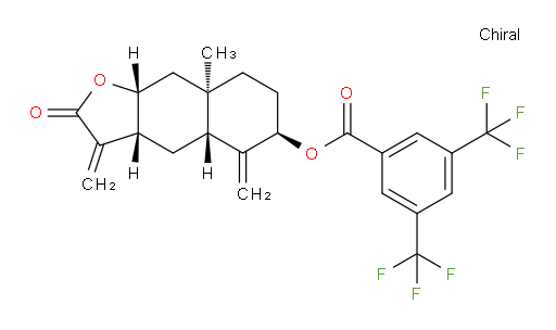 (3aR,4aR,6R,8aR,9aR)-8a-methyl-3,5-dimethylene-2-oxododecahydronaphtho[2,3-b]furan-6-yl 3,5-bis(trifluoromethyl)benzoate