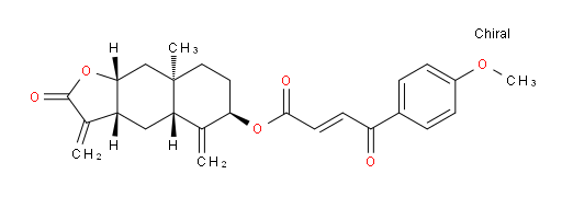 (E)-(3aR,4aR,6R,8aR,9aR)-8a-methyl-3,5-dimethylene-2-oxododecahydronaphtho[2,3-b]furan-6-yl 4-(4-methoxyphenyl)-4-oxobut-2-enoate