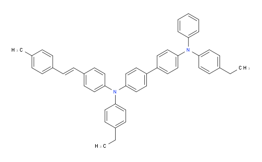 (E)-N4,N4'-bis(4-ethylphenyl)-N4-(4-(4-methylstyryl)phenyl)-N4'-phenyl-[1,1'-biphenyl]-4,4'-diamine