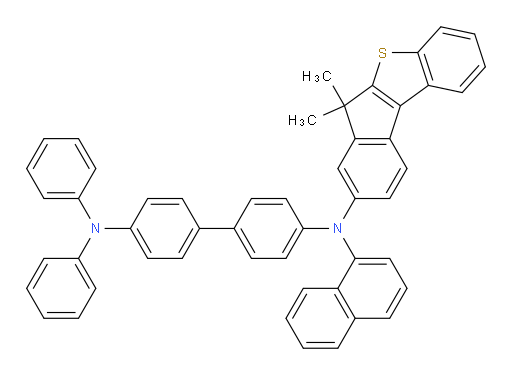 N4-(6,6-dimethyl-6H-benzo[b]indeno[1,2-d]thiophen-8-yl)-N4-(naphthalen-1-yl)-N4',N4'-diphenyl-[1,1'-biphenyl]-4,4'-diamine