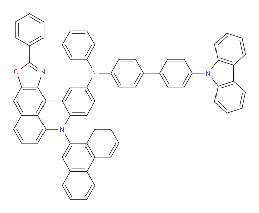 N-(4'-(9H-carbazol-9-yl)-[1,1'-biphenyl]-4-yl)-8-(phenanthren-9-yl)-N,2-diphenyl-8H-oxazolo[4',5':4,5]benzo[1,2,3-kl]acridin-11-amine