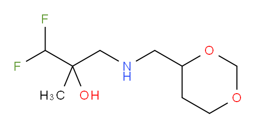 3-(((1,3-dioxan-4-yl)methyl)amino)-1,1-difluoro-2-methylpropan-2-ol