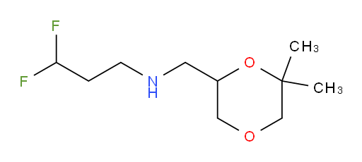 N-((6,6-dimethyl-1,4-dioxan-2-yl)methyl)-3,3-difluoropropan-1-amine