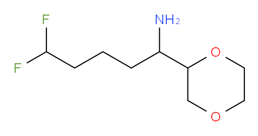 1-(1,4-dioxan-2-yl)-5,5-difluoropentan-1-amine