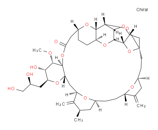 D-lyxo-L-talo-L-ido-D-galacto-D-allo-14-Hexatriacontulo-14,11-furanosonic acid, 3,7:6,10:8,14:9,12:17,20:23,27:29,33-heptaanhydro-2,4,5,13,15,16,18,19,21,22,24,25,26,28,34-pentadecadeoxy-25-methyl-31-O-methyl-19,26-bis(methylene)-, 1,30-lactone, (14S)- (9CI)