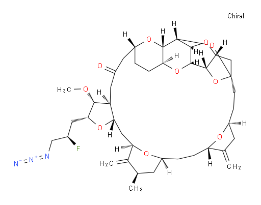 (2R,3R,3aS,7R,8aS,9S,10aR,11S,12R,13aR,13bS,15S,18S,21S,24S,26R,28R,29aS)-2-[(2R)-3-Azido-2-fluoropropyl]hexacosahydro-3-methoxy-26-methyl-20,27-bis(methylene)-11,15:18,21:24,28-triepoxy-7,9-ethano-12,15-methano-9H,15H-furo[3,2-i]furo[2′,3′:5,6]pyrano[4,3-b][1,4]dioxacyclopentacosin-5(4H)-one (ACI)