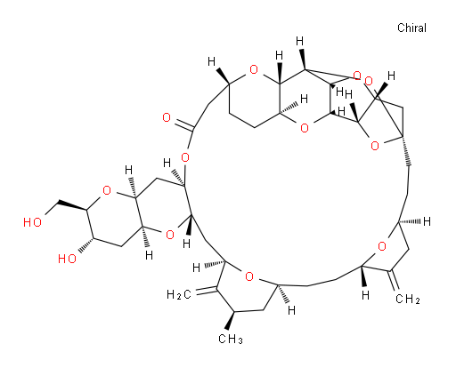 D-arabino-D-allo-L-ido-D-galacto-D-allo-14-Heptatriacontulo-14,11-furanosonic acid, 3,7:6,10:8,14:9,12:17,20:23,27:29,33:32,36-octaanhydro-2,4,5,13,15,16,18,19,21,22,24,25,26,28,31,34,37-heptadecadeoxy-25-methyl-19,26-bis(methylene)-, 1,30-lactone, (14S)- (9CI)