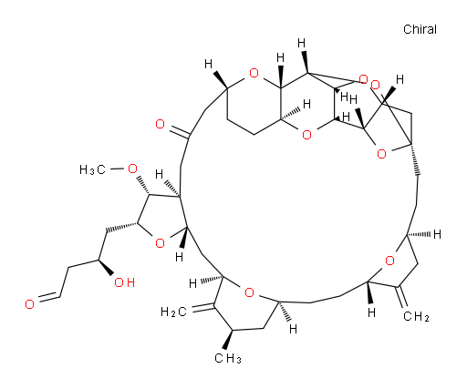 11,15:18,21:24,28-Triepoxy-7,9-ethano-12,15-methano-9H,15H-furo[3,2-i]furo[2′,3′:5,6]pyrano[4,3-b][1,4]dioxacyclopentacosin-2-butanal, octacosahydro-β-hydroxy-3-methoxy-26-methyl-20,27-bis(methylene)-5-oxo-, (βR,2R,3R,3aS,7R,8aS,9S,10aR,11S,12R,13aR,13bS,15S,18S,21S,24S,26R,28R,29aS)- (9CI)