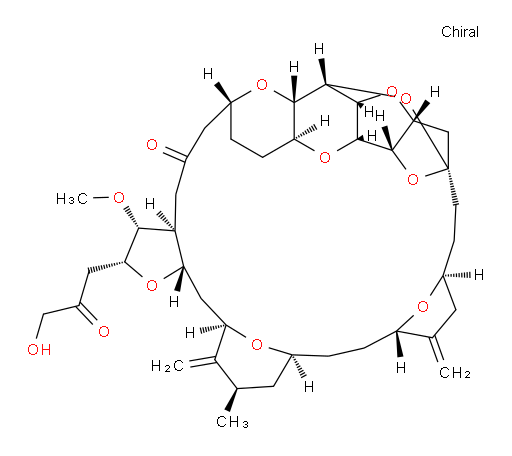 11,15:18,21:24,28-Triepoxy-7,9-ethano-12,15-methano-9H,15H-furo[3,2-i]furo[2′,3′:5,6]pyrano[4,3-b][1,4]dioxacyclopentacosin-5(4H)-one, hexacosahydro-2-(3-hydroxy-2-oxopropyl)-3-methoxy-26-methyl-20,27-bis(methylene)-, (2R,3R,3aS,7R,8aS,9S,10aR,11S,12R,13aR,13bS,15S,18S,21S,24S,26R,28R,29aS)- (9CI)