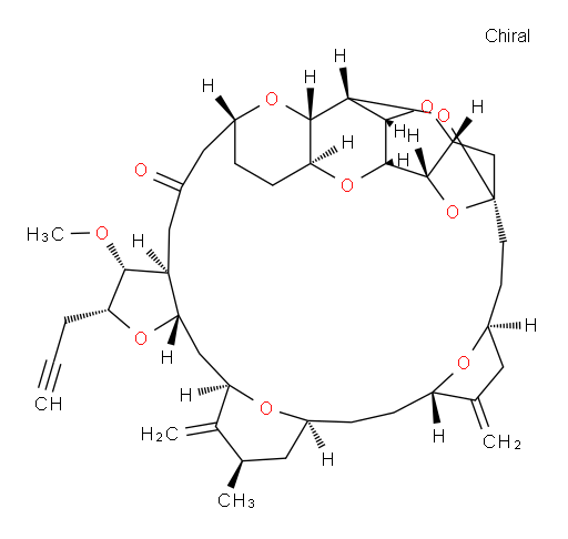 (2R,3R,3aS,7R,8aS,9S,10aR,11S,12R,13aR,13bS,15S,18S,21S,24S,26R,28R,29aS)-Hexacosahydro-3-methoxy-26-methyl-20,27-bis(methylene)-2-(2-propyn-1-yl)-11,15:18,21:24,28-triepoxy-7,9-ethano-12,15-methano-9H,15H-furo[3,2-i]furo[2′,3′:5,6]pyrano[4,3-b][1,4]dioxacyclopentacosin-5(4H)-one (ACI)