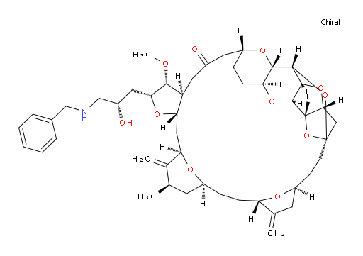 11,15:18,21:24,28-Triepoxy-7,9-ethano-12,15-methano-9H,15H-furo[3,2-i]furo[2′,3′:5,6]pyrano[4,3-b][1,4]dioxacyclopentacosin-5(4H)-one, hexacosahydro-2-[(2S)-2-hydroxy-3-[(phenylmethyl)amino]propyl]-3-methoxy-26-methyl-20,27-bis(methylene)-, (2R,3R,3aS,7R,8aS,9S,10aR,11S,12R,13aR,13bS,15S,18S,21S,24S,26R,28R,29aS)- (9CI)