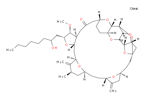 (2R,3R,3aS,7R,8aS,9S,10aR,11S,12R,13aR,13bS,15S,18S,21S,24S,26R,28R,29aS)-Hexacosahydro-2-(2-hydroxyoctyl)-3-methoxy-26-methyl-20,27-bis(methylene)-11,15:18,21:24,28-triepoxy-7,9-ethano-12,15-methano-9H,15H-furo[3,2-i]furo[2′,3′:5,6]pyrano[4,3-b][1,4]dioxacyclopentacosin-5(4H)-one (ACI)