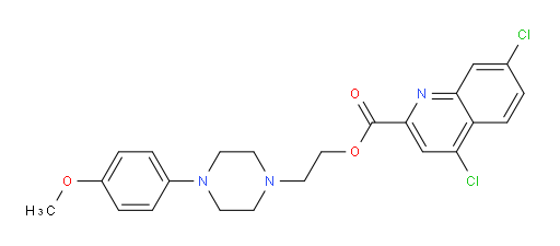 2-(4-(4-methoxyphenyl)piperazin-1-yl)ethyl 4,7-dichloroquinoline-2-carboxylate