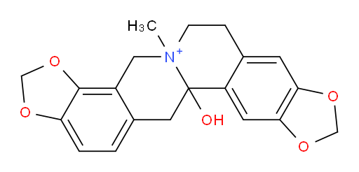 6,7,12b,13-Tetrahydro-12b-hydroxy-5-methyl-4H-bis[1,3]benzodioxolo[5,6-a:4′,5′-g]quinolizinium (ACI)