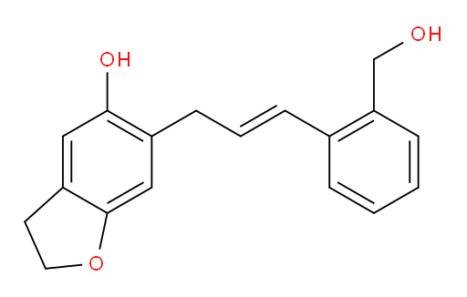 2,3-Dihydro-6-[3-[2-(hydroxymethyl)phenyl]-2-propen-1-yl]-5-benzofuranol (ACI)