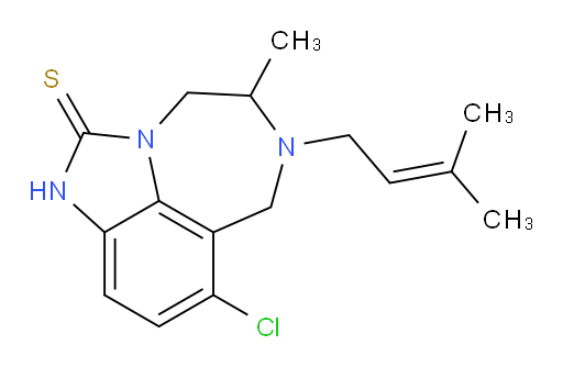 8-Chloro-4,5,6,7-tetrahydro-5-methyl-6-(3-methyl-2-buten-1-yl)imidazo[4,5,1-jk][1,4]benzodiazepine-2(1H)-thione (ACI)