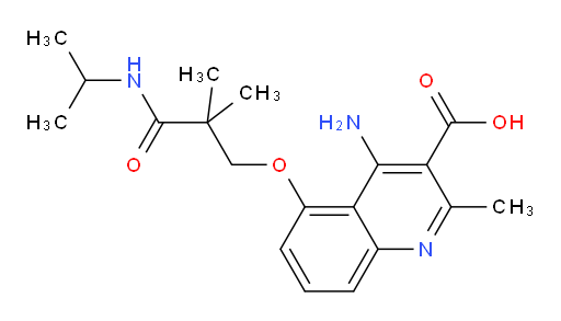 4-Amino-5-[2,2-dimethyl-3-[(1-methylethyl)amino]-3-oxopropoxy]-2-methyl-3-quinolinecarboxylic acid (ACI)
