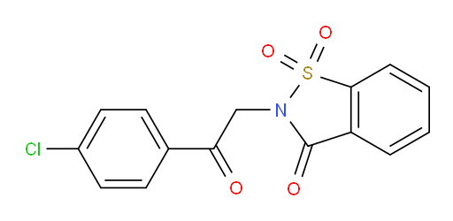 1,2-Benzisothiazol-3(2H)-one, 2-[2-(4-chlorophenyl)-2-oxoethyl]-, 1,1-dioxide (9CI, ACI)