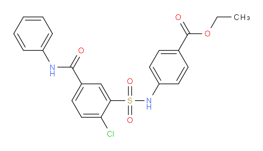 Ethyl 4-[[[2-chloro-5-[(phenylamino)carbonyl]phenyl]sulfonyl]amino]benzoate (ACI)