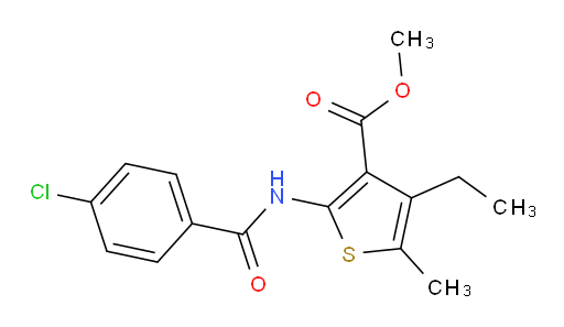 Methyl 2-[(4-chlorobenzoyl)amino]-4-ethyl-5-methyl-3-thiophenecarboxylate (ACI)