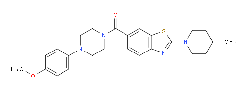 [4-(4-Methoxyphenyl)-1-piperazinyl][2-(4-methyl-1-piperidinyl)-6-benzothiazolyl]methanone (ACI)