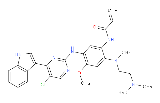 N-[5-[[5-Chloro-4-(1H-indol-3-yl)-2-pyrimidinyl]amino]-2-[[2-(dimethylamino)ethyl]methylamino]-4-methoxyphenyl]-2-propenamide (ACI)