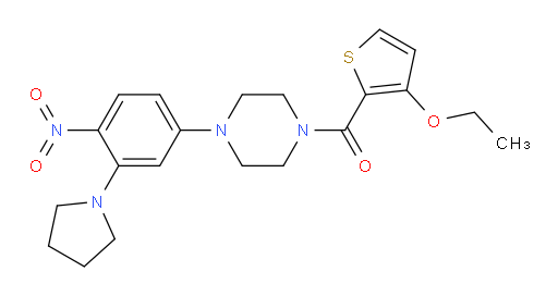 (3-Ethoxy-2-thienyl)[4-[4-nitro-3-(1-pyrrolidinyl)phenyl]-1-piperazinyl]methanone (ACI)