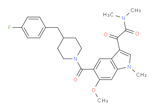 5-[[4-[(4-Fluorophenyl)methyl]-1-piperidinyl]carbonyl]-6-methoxy-N,N,1-trimethyl-α-oxo-1H-indole-3-acetamide (ACI)