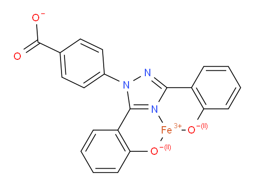 [4-[3,5-Bis[2-(hydroxy-κO)phenyl]-1H-1,2,4-triazol-1-yl-κN4]benzoato(3-)]iron (ACI)