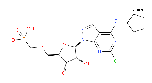 6-Chloro-N-cyclopentyl-1-[5-O-(phosphonomethyl)-β-D-ribofuranosyl]-1H-pyrazolo[3,4-d]pyrimidin-4-amine (ACI)