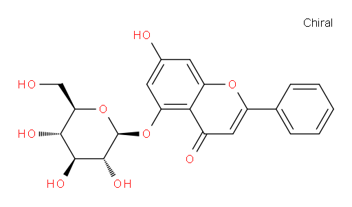 5-(β-D-Glucopyranosyloxy)-7-hydroxy-2-phenyl-4H-1-benzopyran-4-one (ACI)