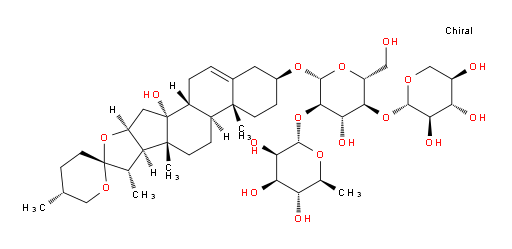 (3β,25R)-14-Hydroxyspirost-5-en-3-yl O-6-deoxy-α-L-mannopyranosyl-(1→2)-O-[β-D-xylopyranosyl-(1→4)]-β-D-glucopyranoside (ACI)