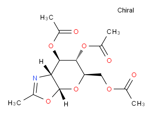 5H-Pyrano[3,2-d]oxazole-6,7-diol, 5-[(acetyloxy)methyl]-3a,6,7,7a-tetrahydro-2-methyl-, 6,7-diacetate, (3aR,5R,6S,7R,7aR)- (ACI)